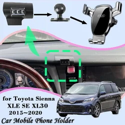 Car Mobile Cell Stand for Toyota Sienna XLE SE XL30 2015~2020 Air Vent Clip Phone Bracket Gravity Mount Holder Auto Accessories