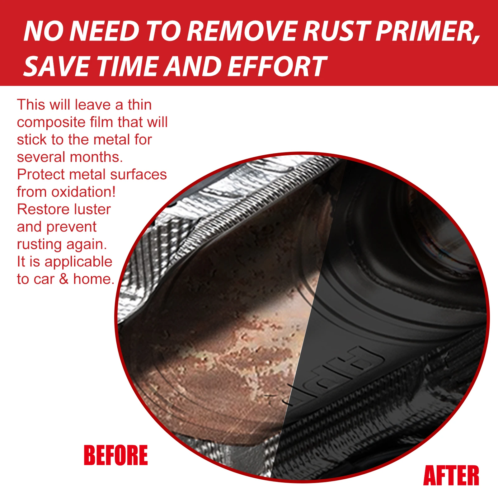 Anti Rust Car Paint Multi-functional Automotive Water-Based Removal Deruster Surface Lasting Primer Agent Rust Metal Anti-Rust