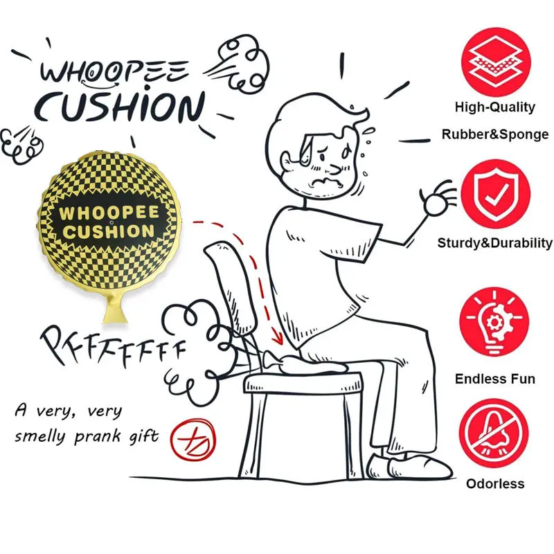 Funny Prank Whoopee Cushion Joke Prank Maker Prank Fun Toys Fart Pad Pillow Toy Adult Educational Gift Decoration