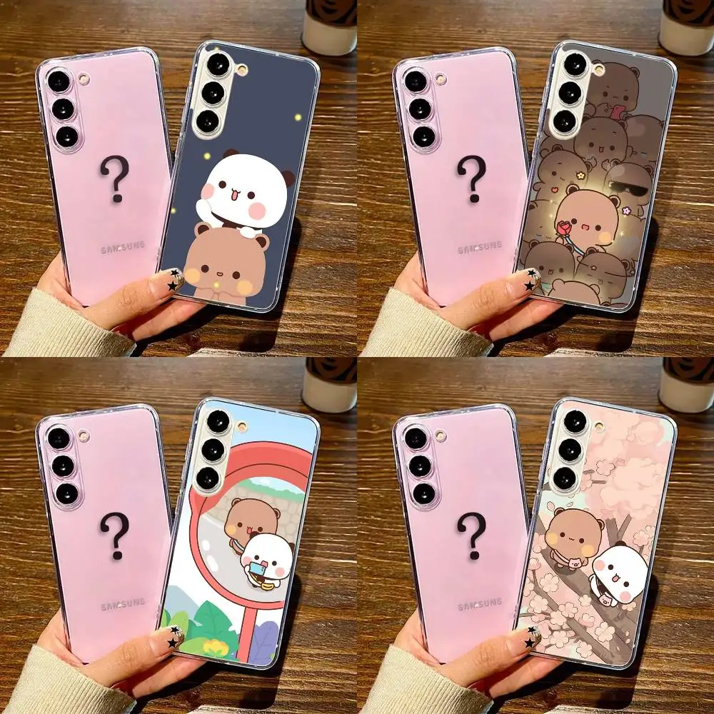 

FUNNY Cute BuBu DuDu Phone Case For SamsungS25,24,21,22,23,30,Ultra,20,Plus,Fe,Lite,Note,10,9,5G Transparent Cover