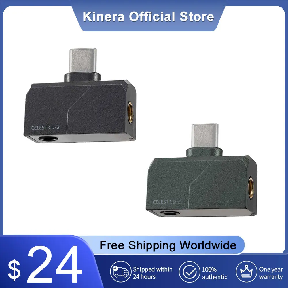 

Celest CD-2 Portable DAC Type-C to 3.5mm 4.4mm Audio HiFi Earphones Decoder Headphone Amplifier For Android iOS Mac Win10