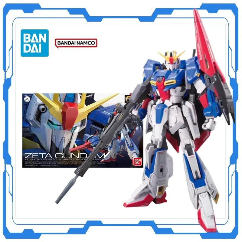

Bandai Genuine Gundam Anime Model RG 1/144 ZETA Gundam MSZ-006 Assembly Model Kit Action Figures Kids Toy Gift Robot Model