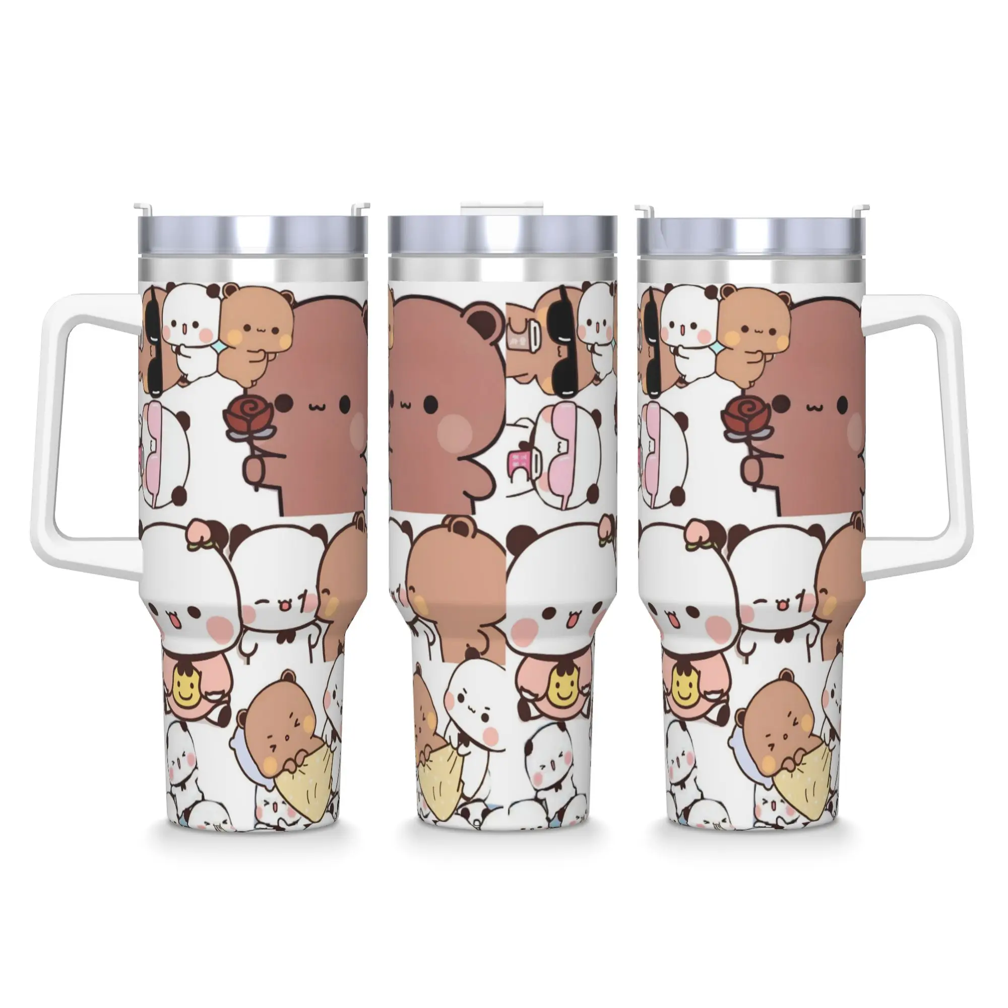 

Bubu Dudu Cute Cartoon Bear Character Tumbler Kawaii Panda Cold and Hot Water Bottle Stainless Steel Coffee Mug Car Mugs