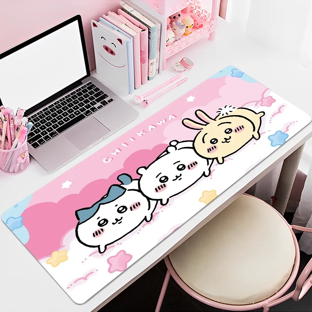 niedliches Cartoon C-Chiikawas Mousepad Benutzerdefinierte Haut Cartoon Anime Gaming Mauspad Tastatur Mauspads Schreibtischunterlage Zubehör