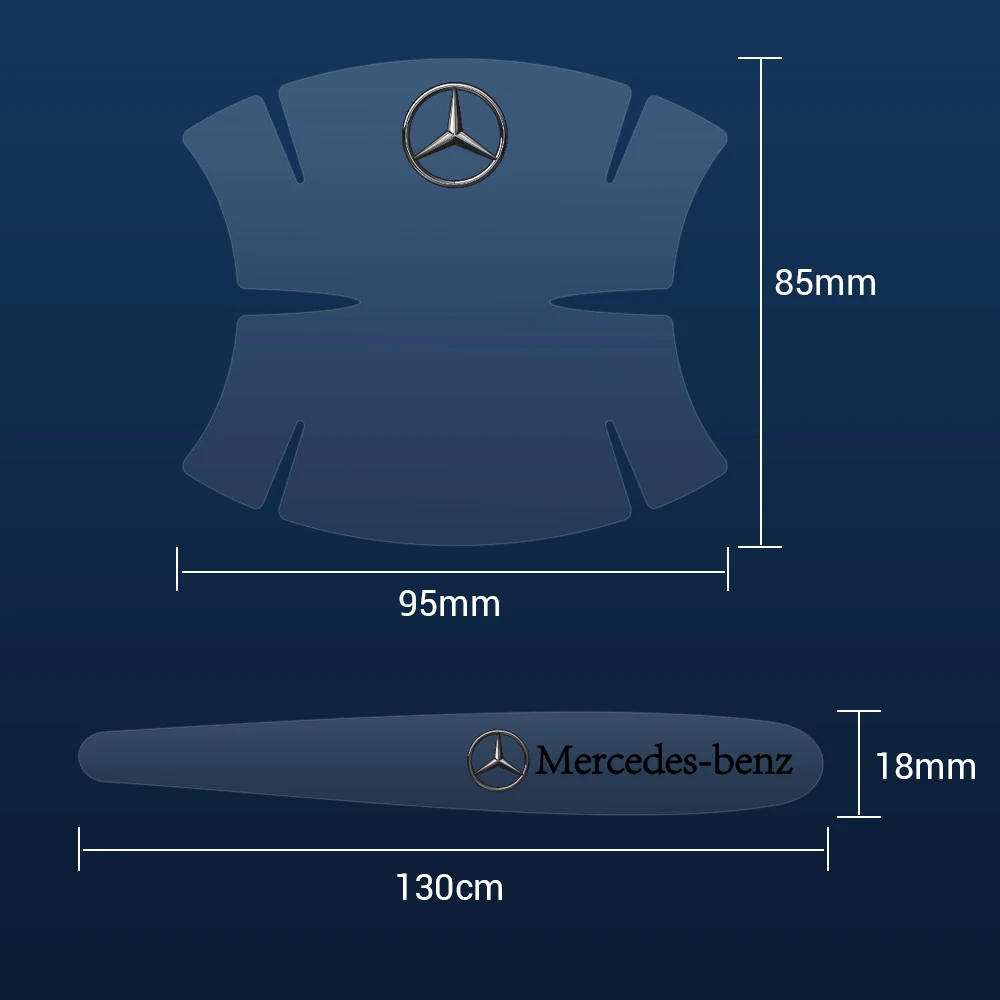 Autocollants de poignée de porte de voiture en PVC, autocollant de protection anti-rayures automatique, prisonnier BENZ W203 W204 W205 WGeneW210