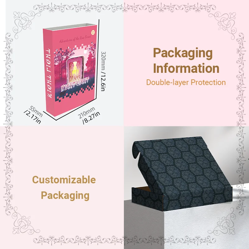 NUOVI puzzle in legno 3D Blocchi di costruzione Kit modello scena di avventura Meilin Luci notturne Decorazioni da scrivania Regali di Natale per i bambini