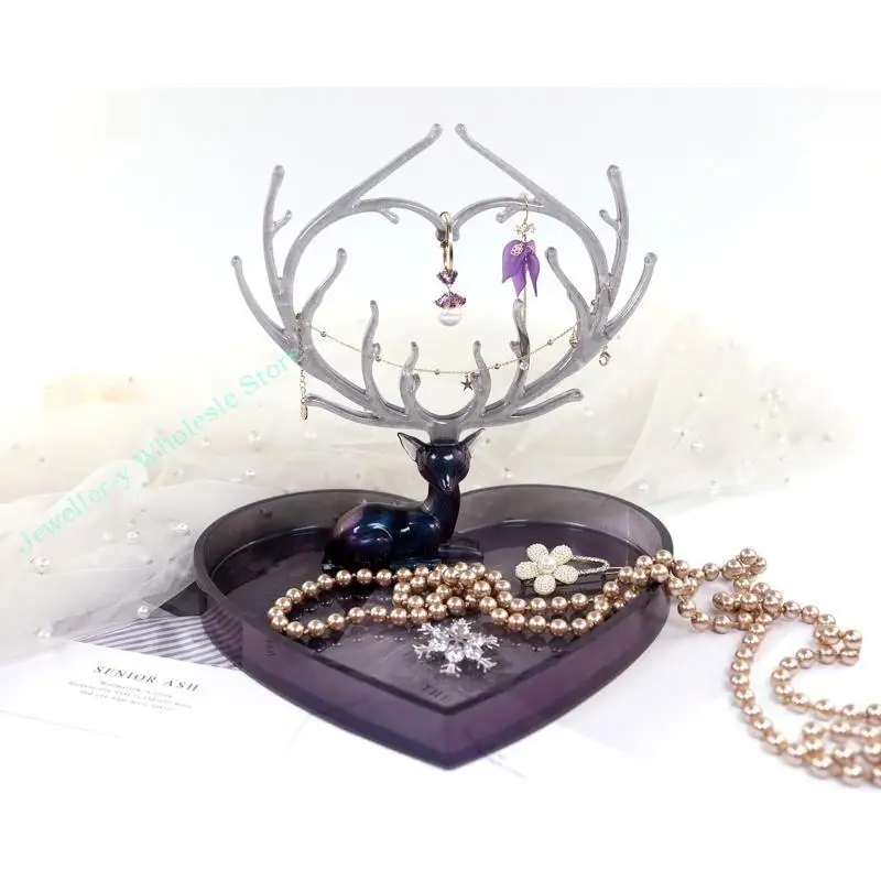 

R7UF Jewelry Resin Silicone Molds for Epoxy Resin Casting Necklace Holder Trinket Tray Home Decor