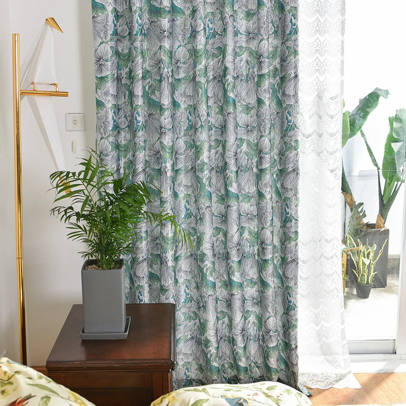 

Curtains for Living Dining Room Bedroom Modern Fresh and Simple Jacquard Shading Fabric