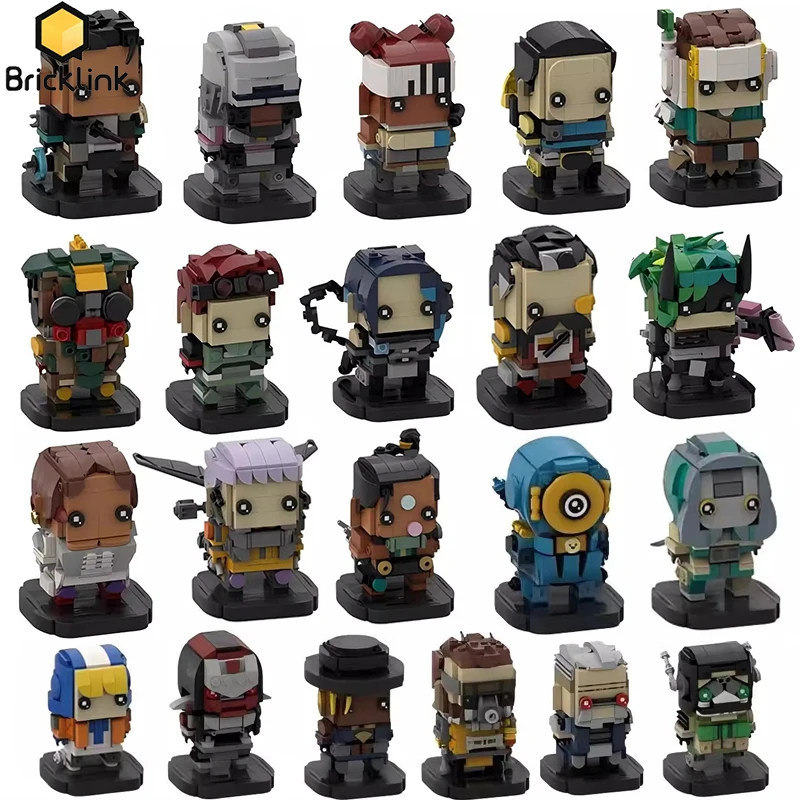 

Bricklink MOC Game Apex Legends Role Action Figures Brickheadz Sets Octane Loba Valikili Gibraltar Building Blocks Kid Toys Gift