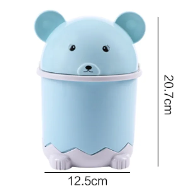 المنزل البسيطة المغطاة الكرتون سطح المكتب سلة المهملات مريحة الإبداعية سلة المهملات لغرفة المعيشة غرفة نوم المطبخ سلة ورق صغيرة #6