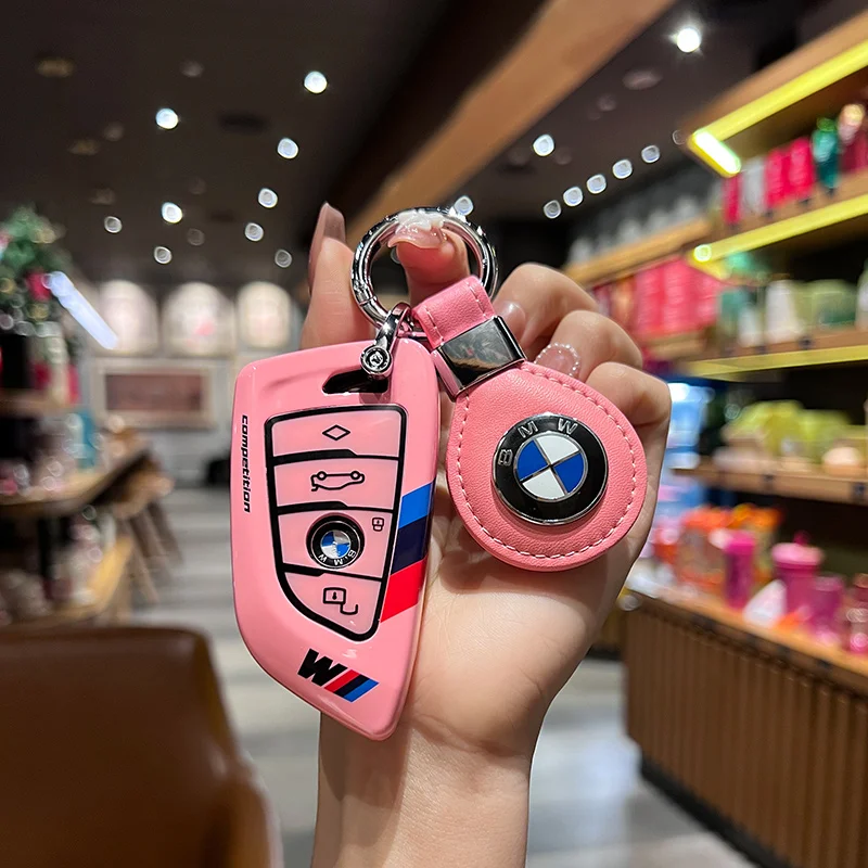 Sporty Style Car Key Case Cover Bag Holder Shell Keychain For BMW F20 G20 G30 X1 X3 X4 X5 G05 X6 X7 G11 F15 F16 G01 G02 F48 G30 view 5