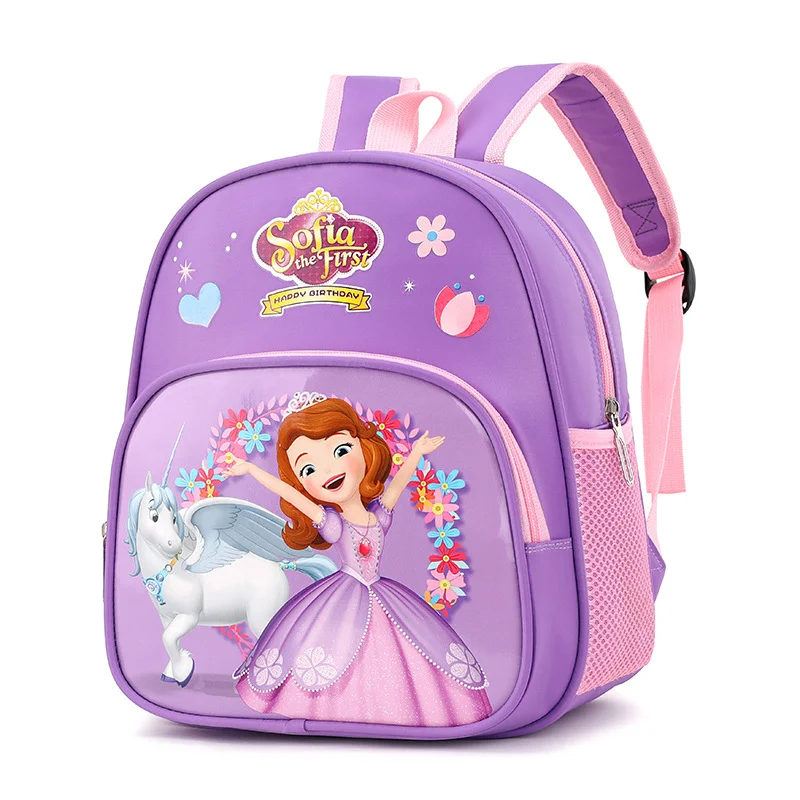 Disney-Princesa Elsa Spiderman Mochilas, Bolsa Escolar Estudantil, Desenhos Animados Bonitos, Estéreo 3D, Mochila de Jardim de Infância, Mala de Viagem Infantil