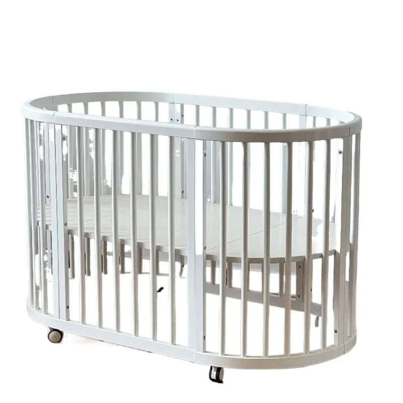 Children's furniture Multifunctional wooden crib Skin-friendly and breathable environmentally friendly material