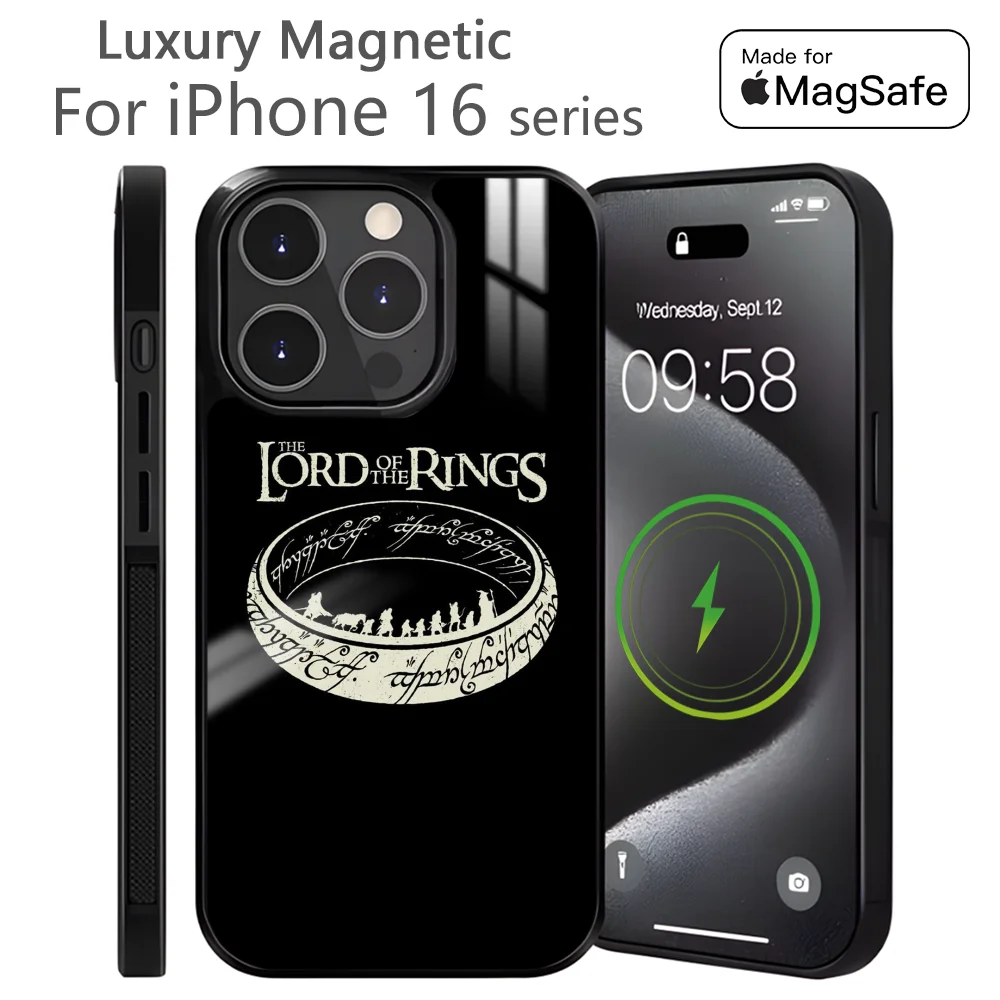 The-L-Lord-ds of the R-Rings Phone Case For iPhone 16 15 14 13 12 11 Pro Max Plus Mini Magnetic Magsafe Wireless Charging Cover