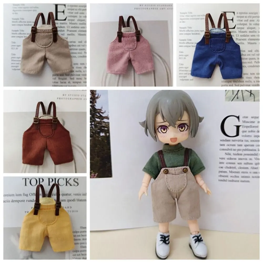 

Casual Wear Doll Suspender Pants Handmade Dress Up Obitsu11 Clothes Candy Color Overalls OB11 Knitted Tops 1/12 Bjd