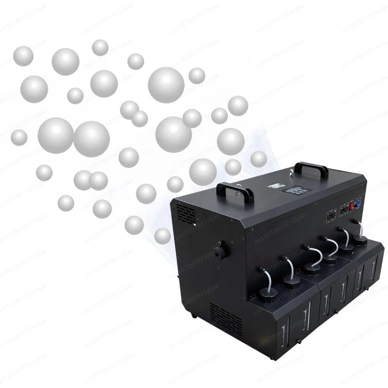 3 Minutes Heating 4 Head Bubble Sprayer Spray Up To 3-5 Meters DMX 8 Channel Color Smoke Bubble Machine