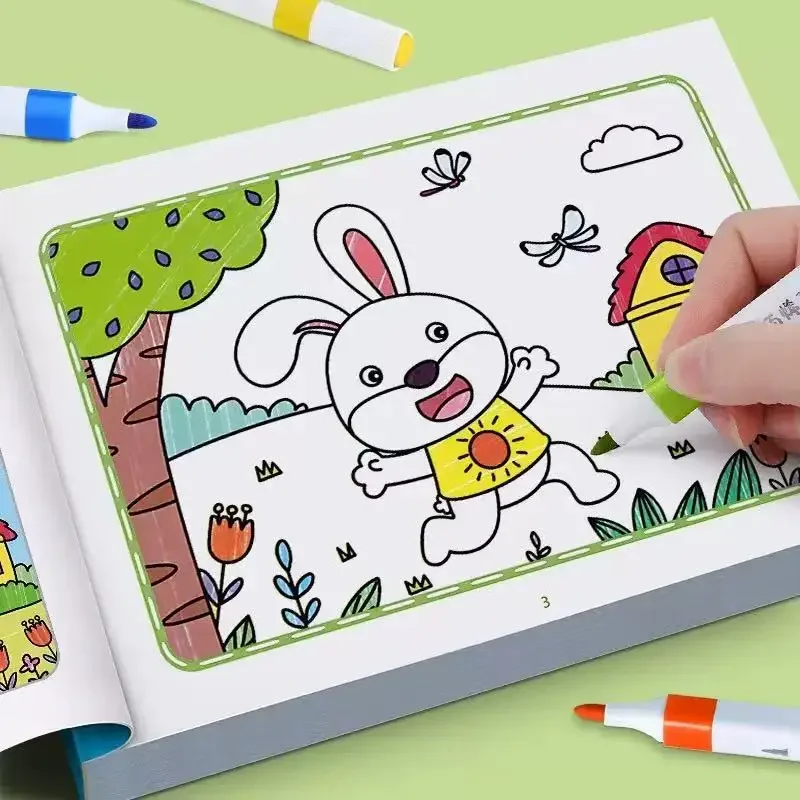 32-Page Kids Coloring & Drawing Book with Animal & Nature Themes Creative Birthday Gift for Ages 3-8 Years Old
