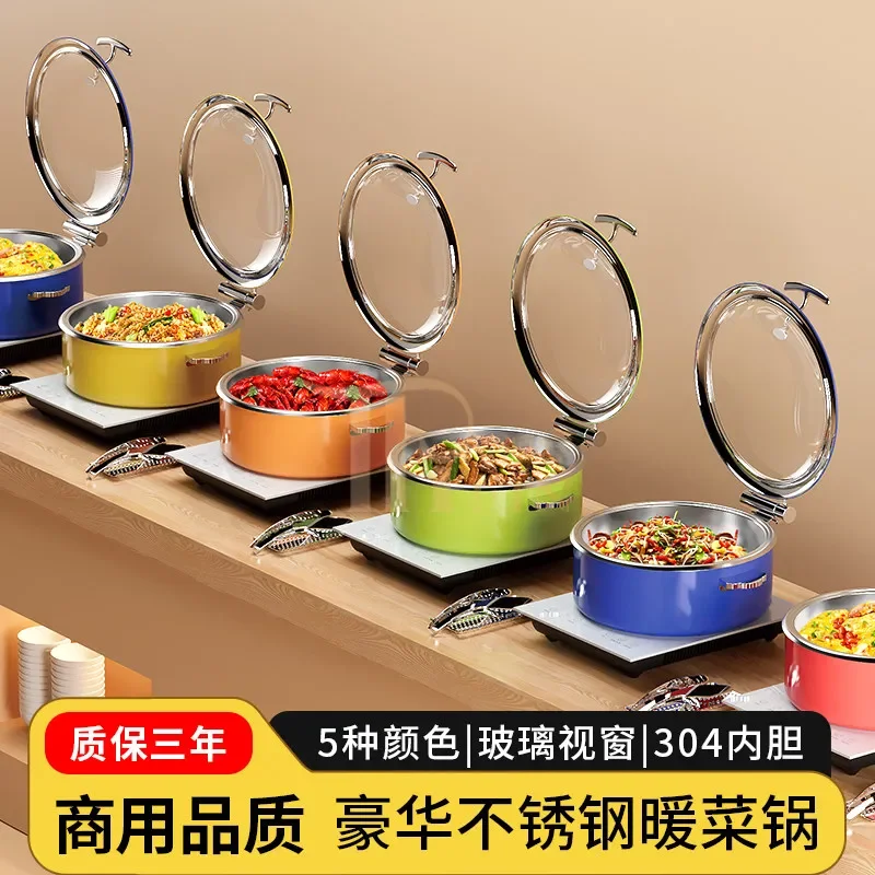 Hotel breakfast furnace 304 stainless steel three-layer steel hydraulic buffet furnace Thickened insulation furnace
