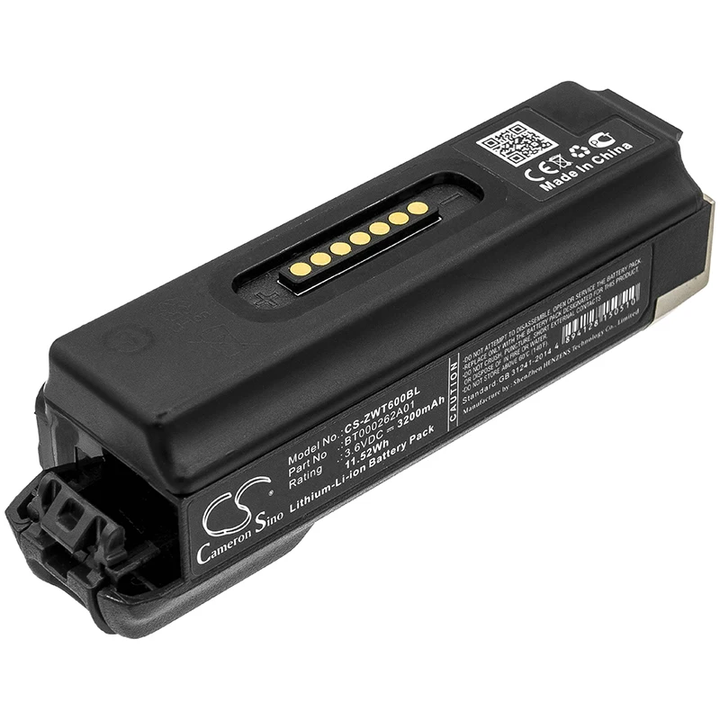 Barcode Scanner Battery For Zebra:WT6000,WT60A0,WT6300,RS6000,BT000262A01,BTRY-NWTRS-33MA-01,BTRY-NWTRS-33MA-02,BTRY-VC8X-20MA1-