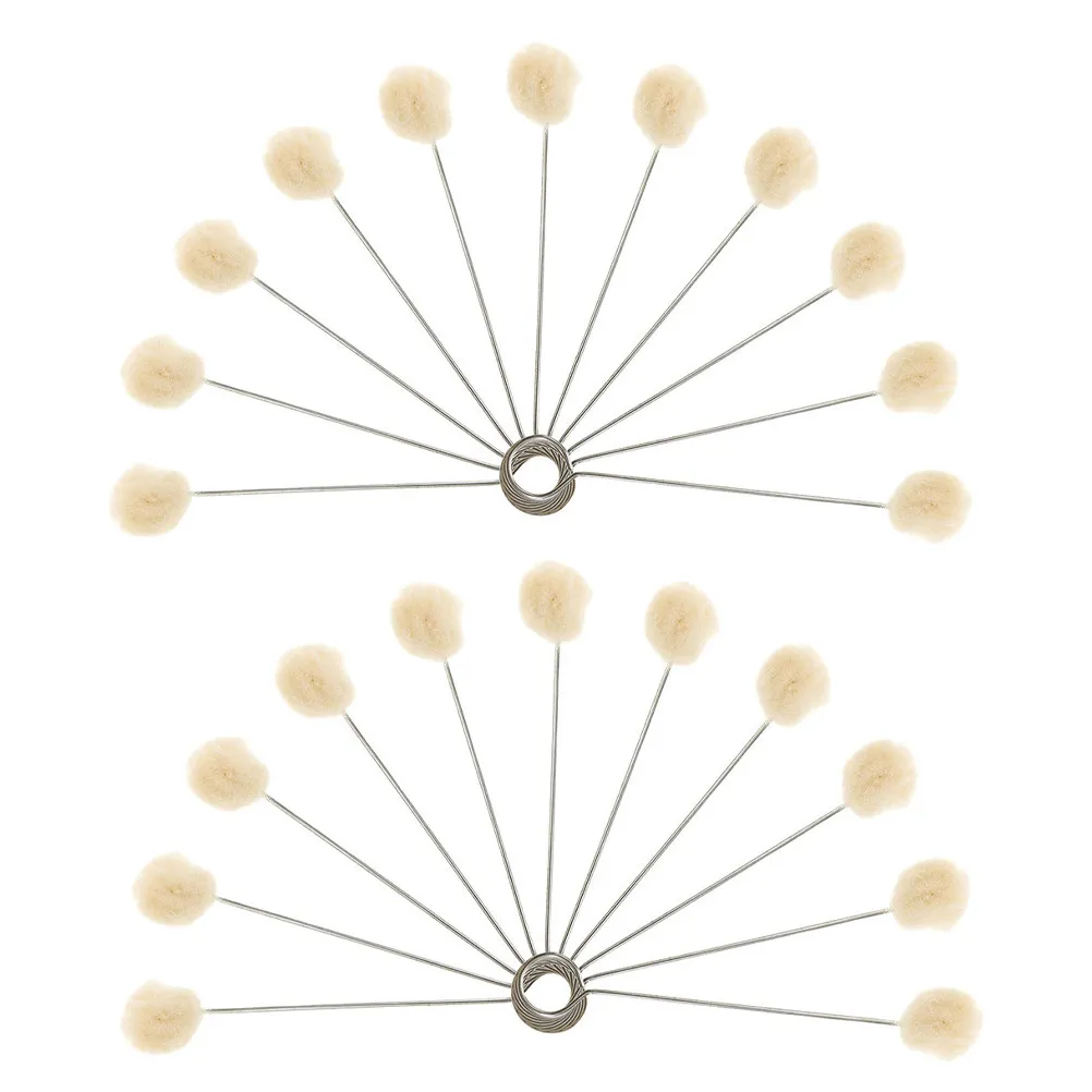 40Pcs Metal Wool Brush Shoes Brush For Car Detail Handle Dye Application Gentle Non-scratch Cleaning Versatile