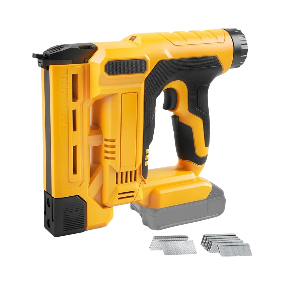 Nailer 2000 Nails Metal/Plastic Carpentry Upholstery  Cordless Brad Nailer Compatible for 20V Max Battery Stapler