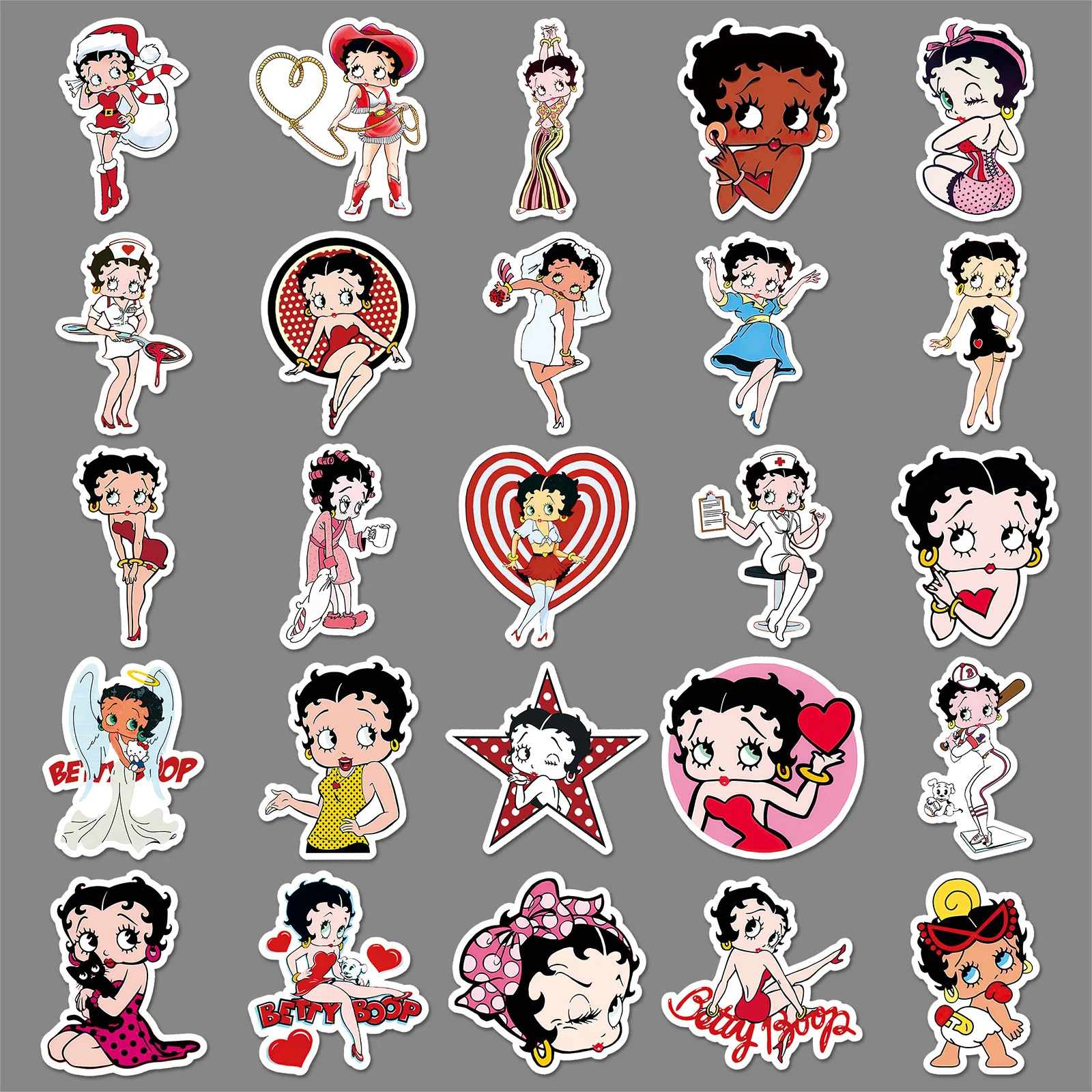 10/50 adet karikatür Betty Boop animasyon etiket DIY dekorasyon cep telefonu kılıfı dizüstü su bardağı kaykay oyuncaklar hediyeler
