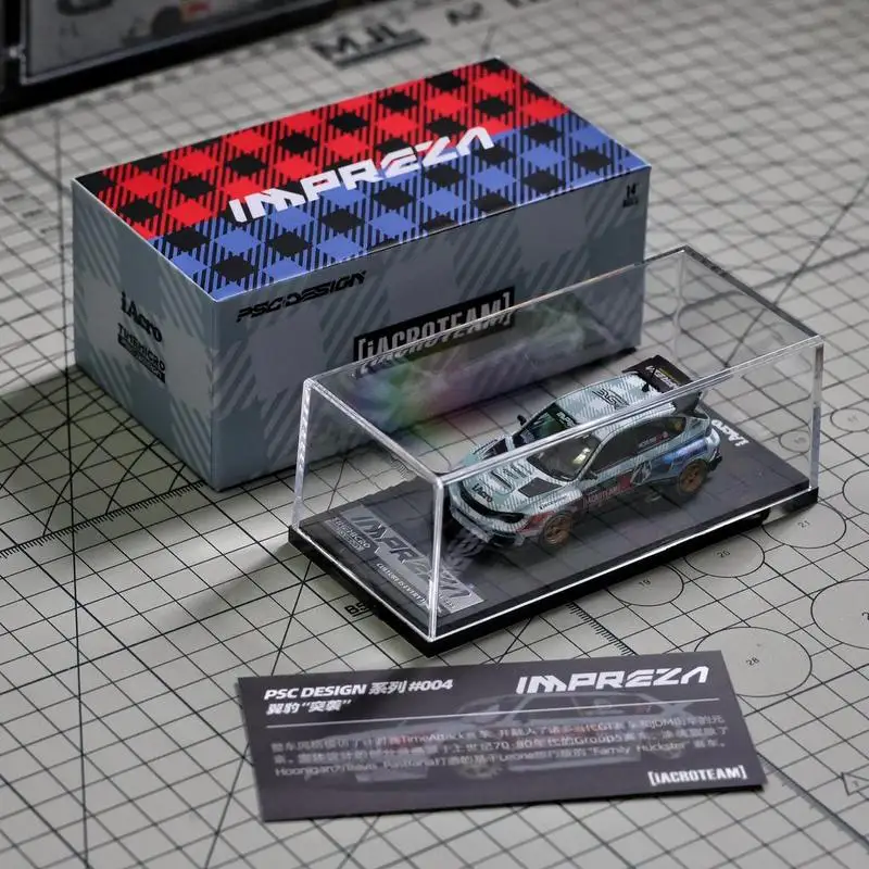 TimeMicro&PSC 1/64 Subaru Impreza RAIDER × iAcro Diecast Car Model Alloy Simulation Collection Toy Gift For Boys