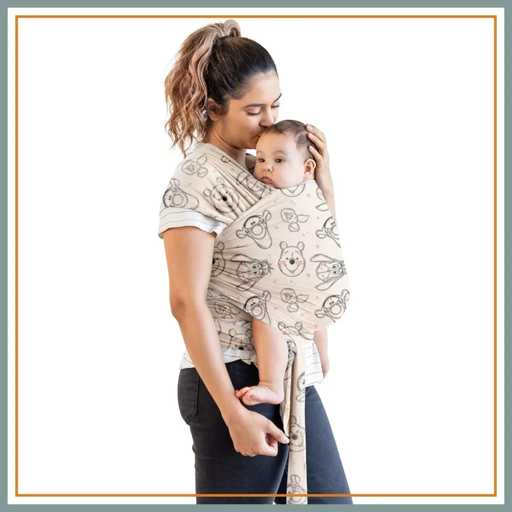 

Baby Wrap Carrier for Newborns to Toddlers (8-33lbs), Lightweight & Hands Free, Adjustable for All Body Types