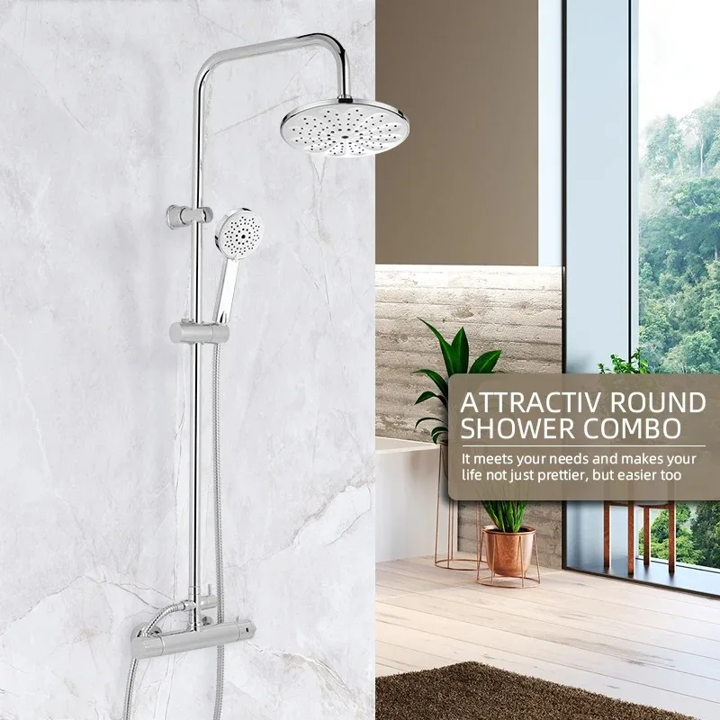 

Экономичный душевой бар Настенный душевой набор для ванной комнаты с насадкой для душа и смесителем