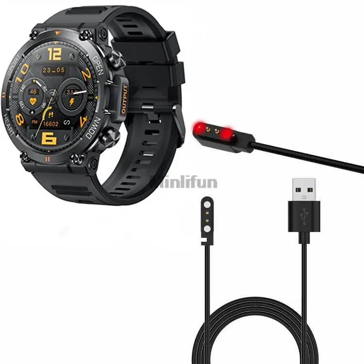 

USB-кабель для смарт-часов EIGIIS K56Pro, 2-контактный Магнитный USB-кабель для замены зарядки для смарт-часов EIGIIS/Tiwain/LinsonK K56 PRO