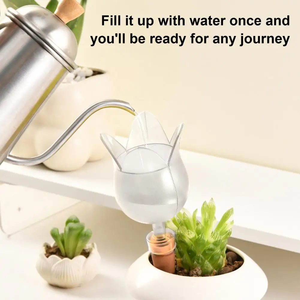 

Green Plant Watering Accessory Drip Irrigation System Water Dripper Tulip Flower Design Water Dripper Spike for Home for Plants