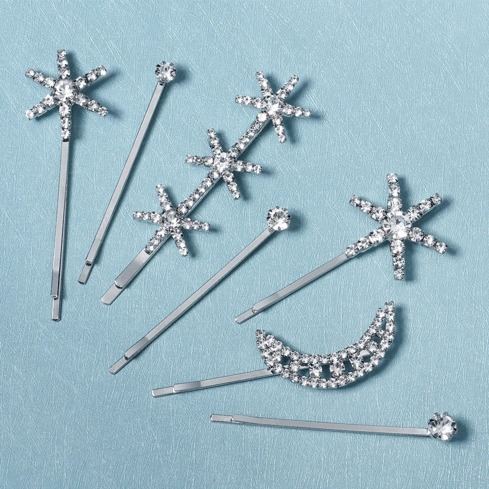 

1Set Water Drill Rhinestone Hair Clips Stylish Girls Hair Barrettes for Weddings Birthdays Daily Use Rhinestone Barrettes