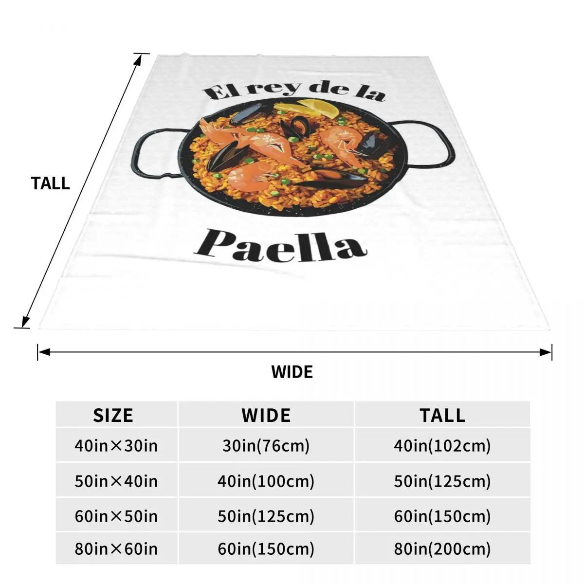 El Rey De La Paella Blankets Soft Warm Flannel Throw Blanket Plush for Bed Living room Picnic Travel Home Couch