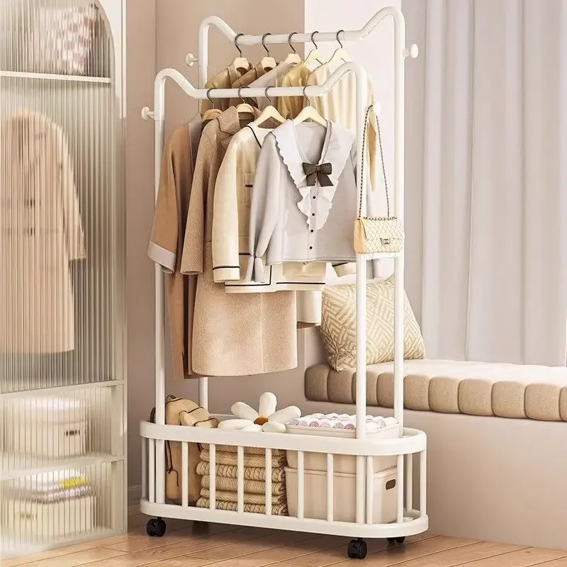 Modern Metal Clothes Rack Boutique Adjustable Laundry Woman Clothes Rack Drying Girls Closet Armable Para Ropa Home Furniture