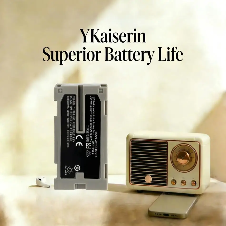 

Battery BDC72 5986Mah For Sokkia 3D Pipe Laser TP-L6 Topcon Total Station GM-52 RC-5 Layout Navigator LN-150