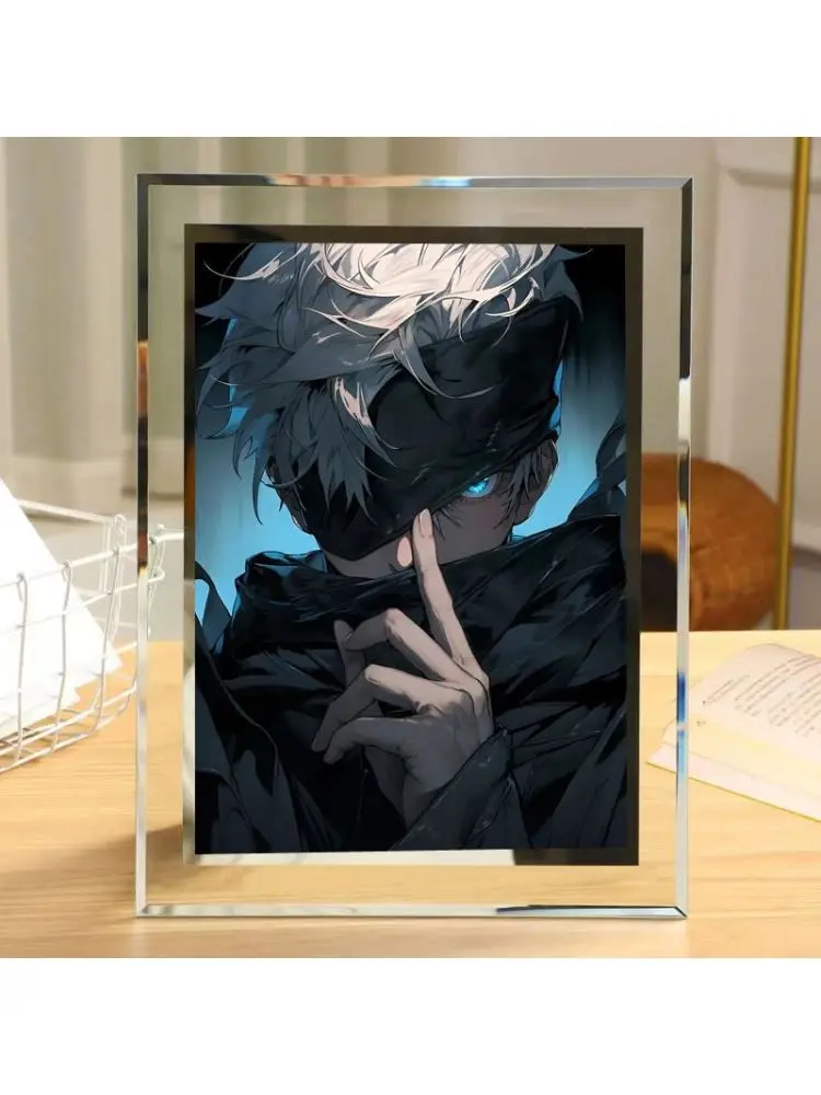 Anime Jujutsu Kaisen Itadori Yuji Fushiguro Megumi Cosplay Crystal Picture Frame Tabletop Ambitus Gift