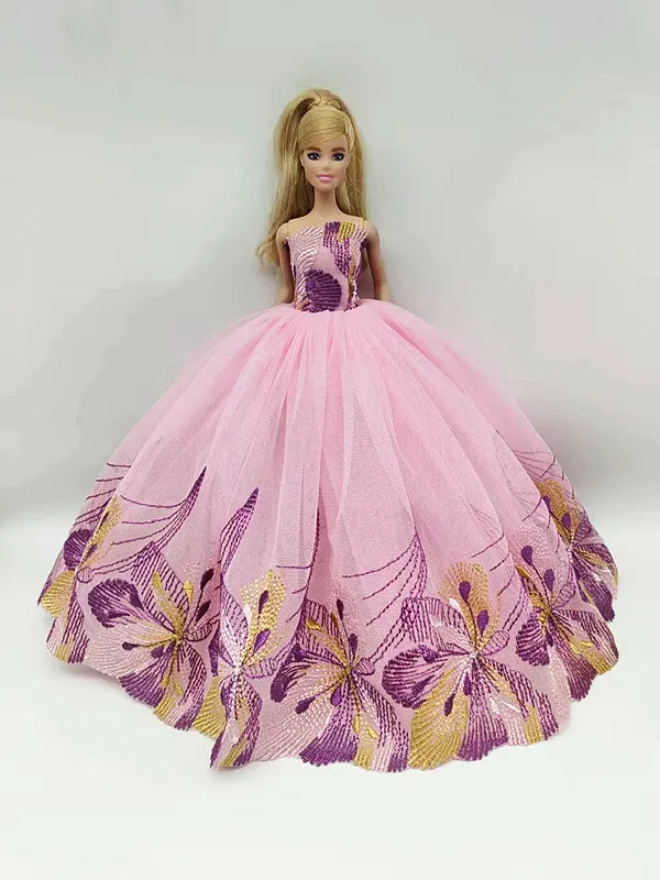 New fashion wedding dress clothes handmade party dress for 30cm doll 1/6 girl christmas gift