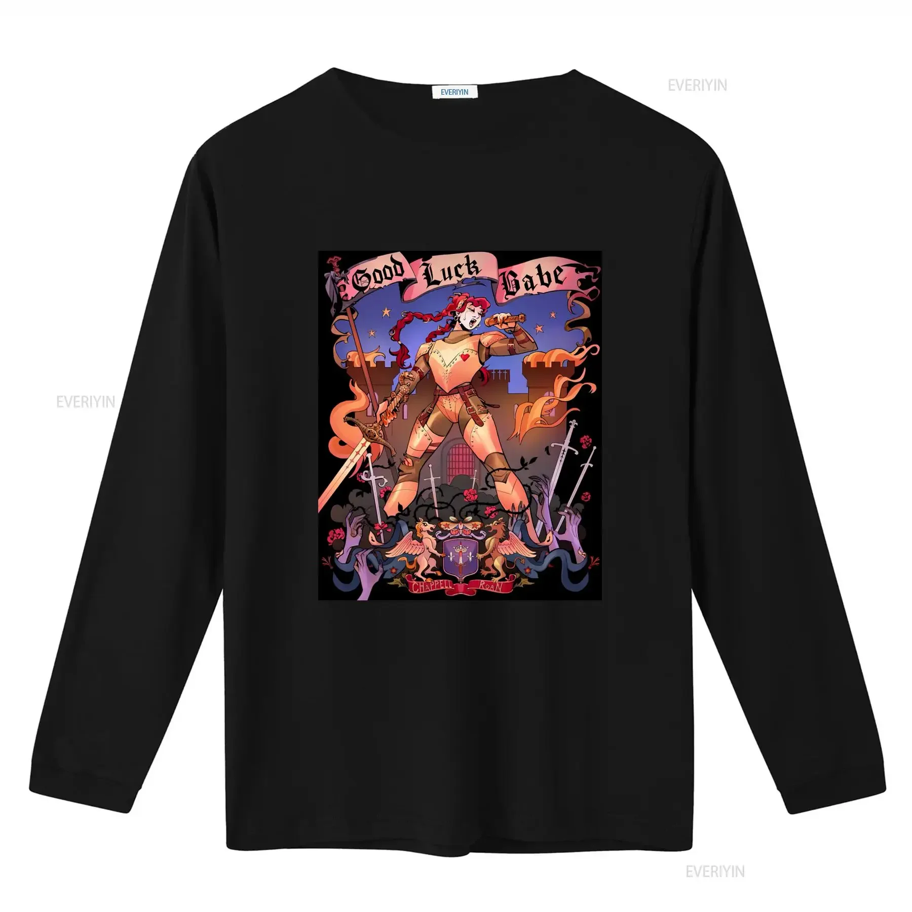 2024 New Chappell Roan Good Luck Babe T Shirt S 5XL Christmas  vintage Washed Unisex Casual Stretched Top For Everyday Wear