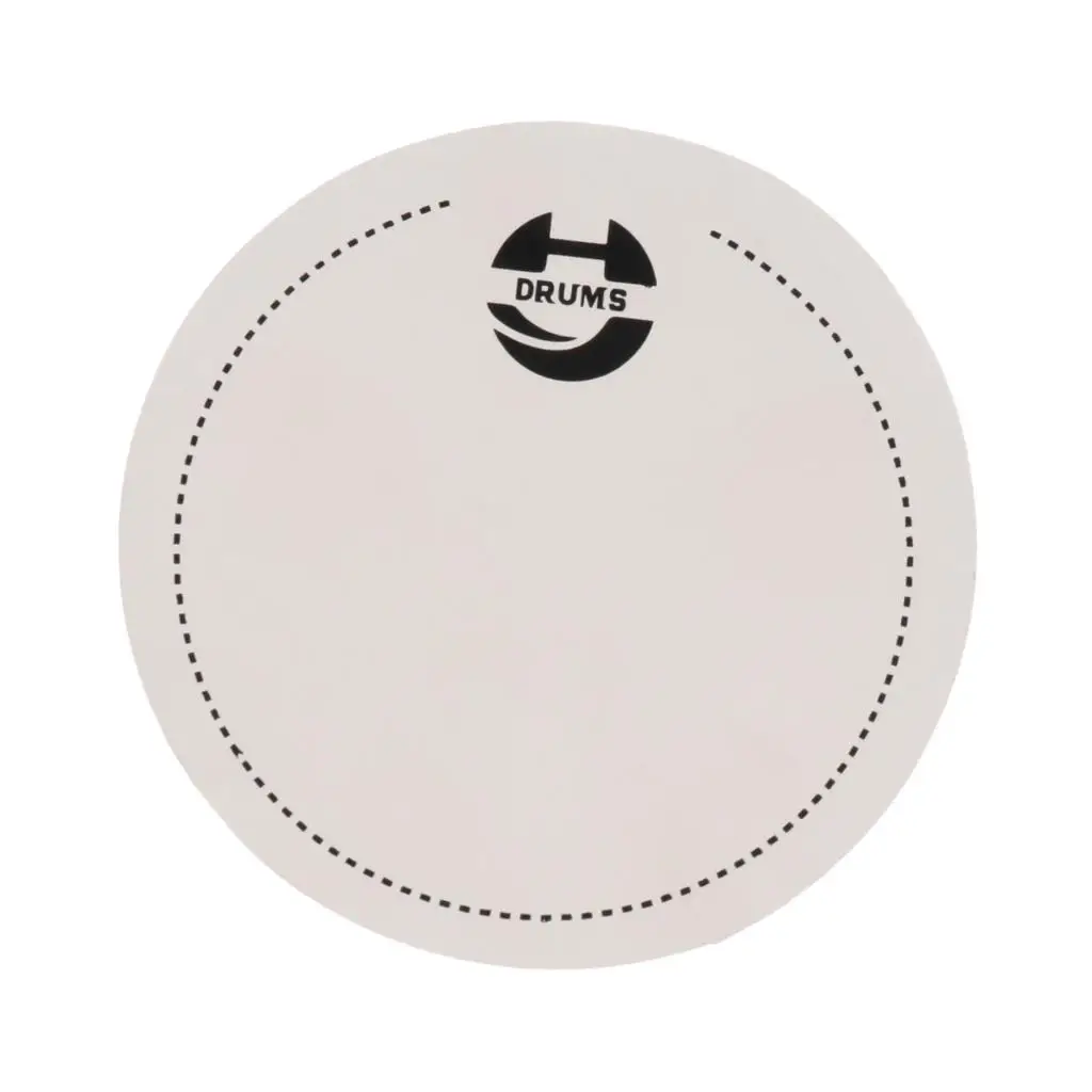 

1Pcs PETG Single Step Bass Drum Patch Drumhead Protector for Percussion Musical Instrument Parts Accessories Black White