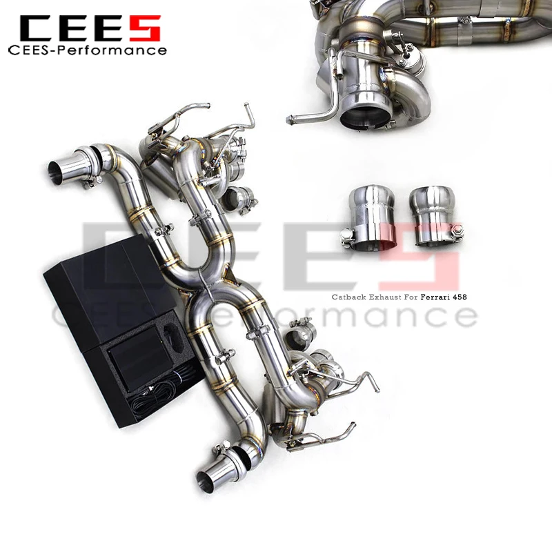 

Cees Клапан выхлопа для Ferrari 458 Speciale/458SC 4,5 л (2014-2016) Задний глушитель уличного автомобиля Active Sound X Pipe Заводская система