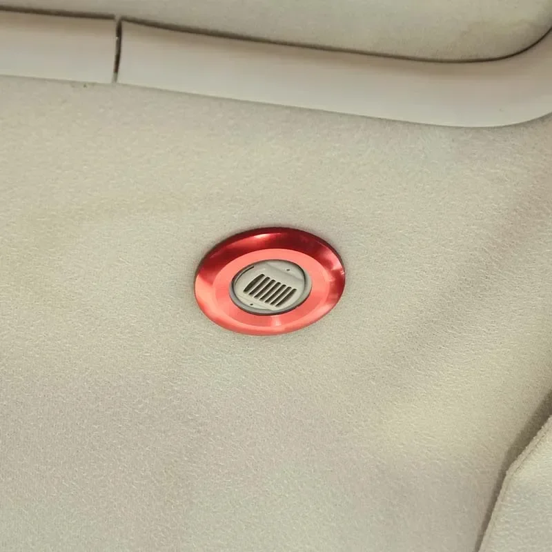 For Hummer H2 2003-2007 For Hummer H3 2005-2009 Aluminum Alloy Silver Car Roof Microphone Decorative Ring Accessories