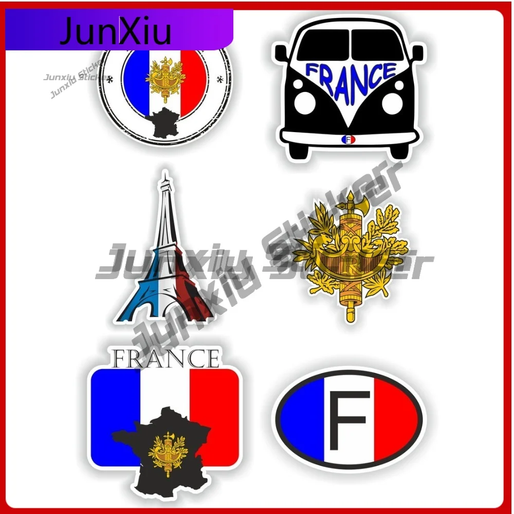 

France Flag National Emblem Vinyl Decals Camping Sticker For Car Decals Stickers Bumper Front Suv Accessories Funny Refit Decor