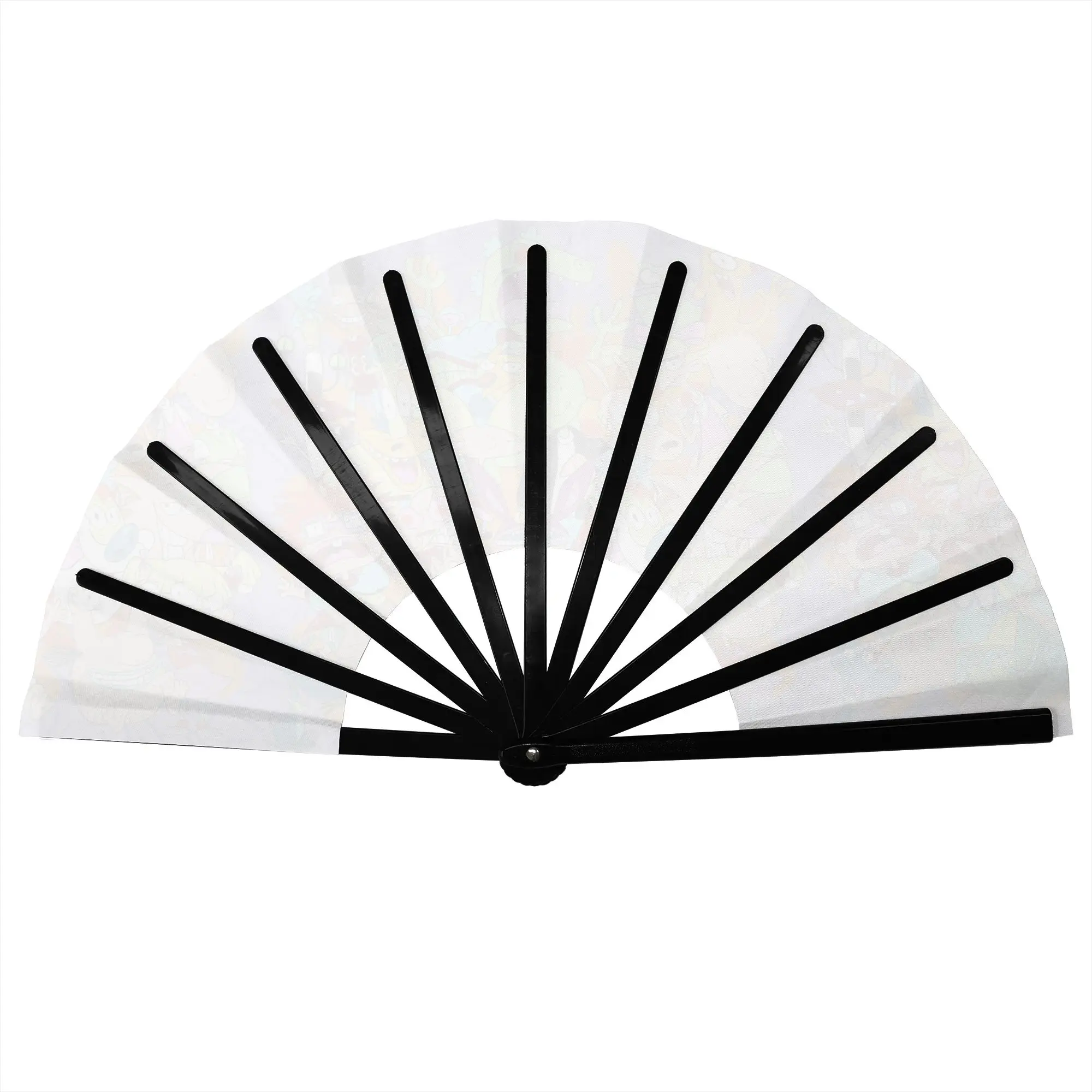 R-Rugrated Mangas Movie Hot Stylish Hand Fan Women  Polyester Fan Aesthetic Costume Prop Folding Fans For Sports Events Gift