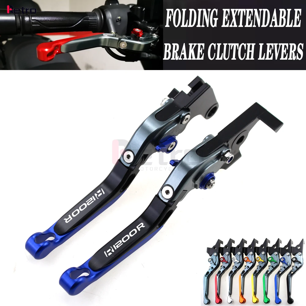 For BMW R1200R R1200RS 2015-2018 2016 2017 Motorcycle Folding Extendable Front Rear Brake Levers