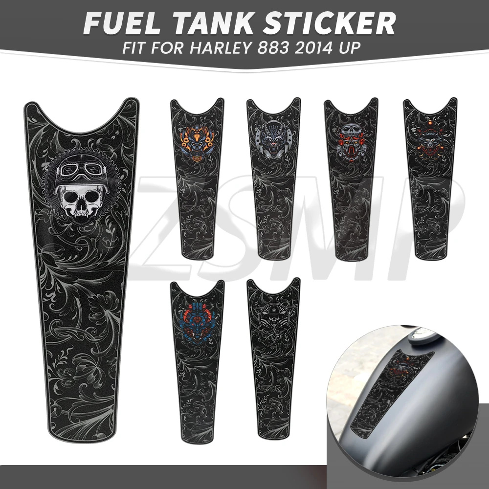 Motorcycle Sticker Anti Slip Tank Pad Protector Decal Fit for Harley Sportster XL 883 1200 Bobber Cafe Racer Street Tracker