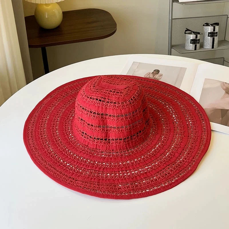 Women's Casual Spring/Summer Sun Hat: Minimalist Vacation-Style Beach Hat—Foldable Sun Protection for The Beach