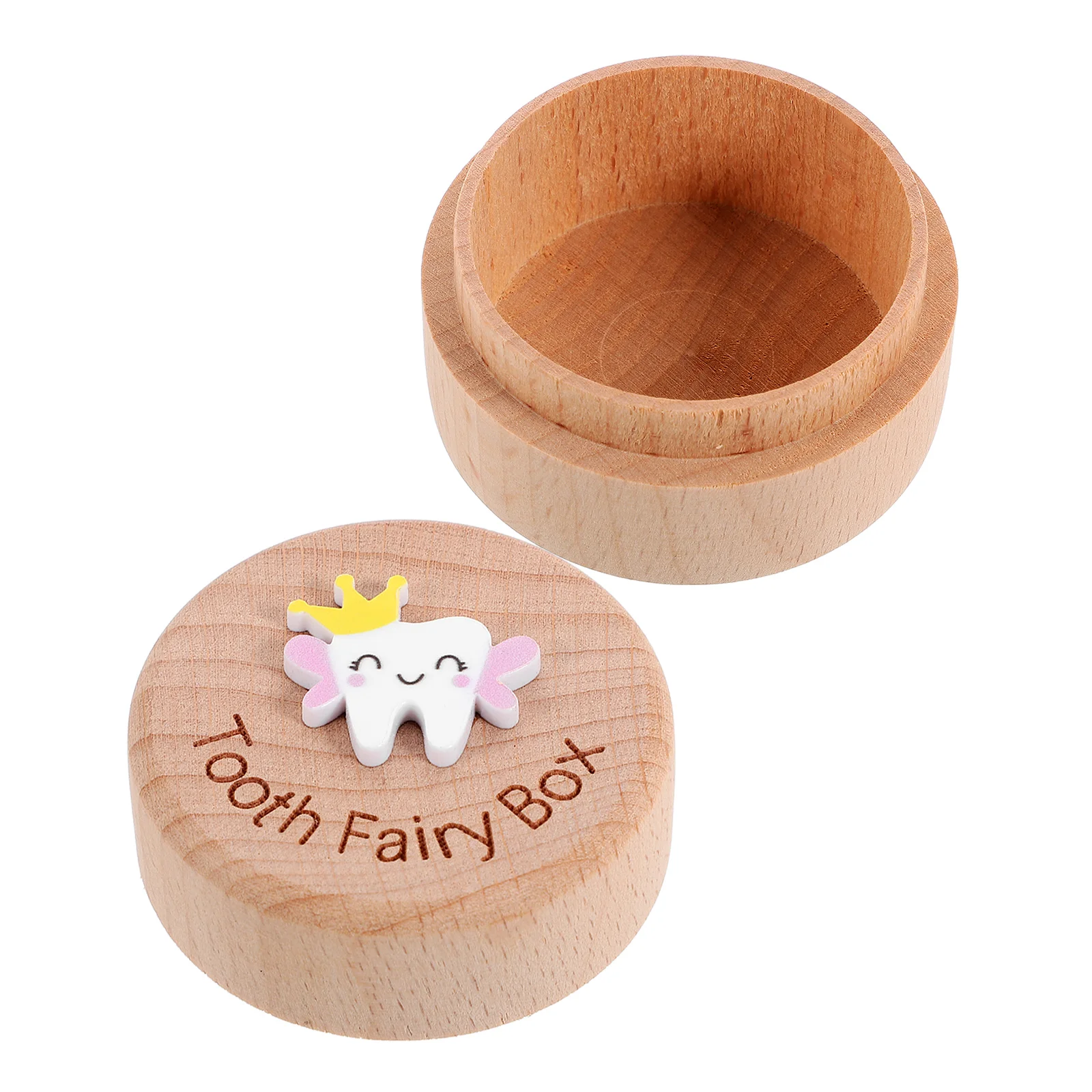 

Baby Tooth Holder Children Tooth Storage Container Box Wooden Baby Keepsake Box First Tooth Box Fetal Hair Storage Box