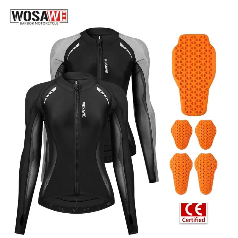 WOSAWE Motorcycle Airflow Jacket for Women, Riding Protective Gear, Soft Armor, Casual Gear, Rider Riding Jacket
