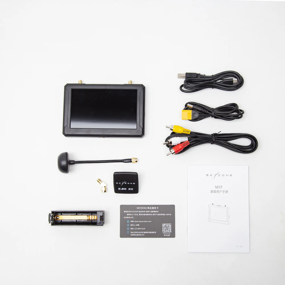 SKYZONE 5.8Ghz 48 CH 5 Inch FPV Monitor with DVR Build-in Battery 800*480 For Racing Plane RC Quadcopter FPV Multicopter Part thumbnail 6