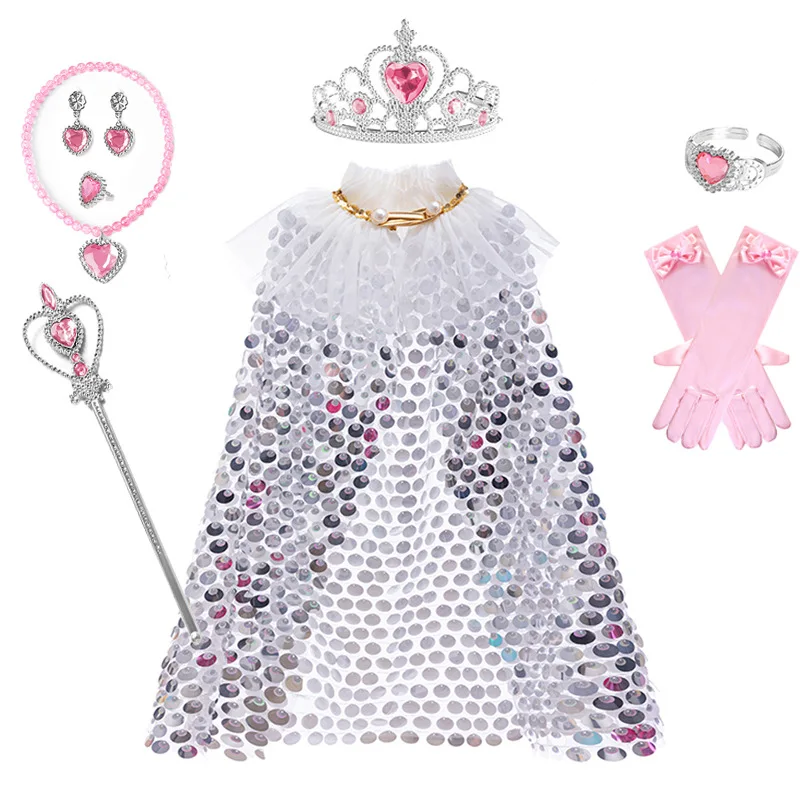 Girls Halloween Masquerade Performance Costume Sequined Cape Suitable For Festival Performances